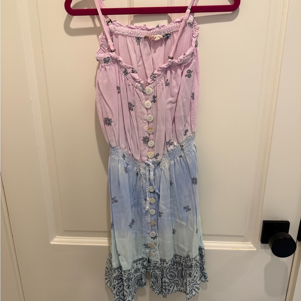 Vintage Havana tie-dye kerchief girl's dress